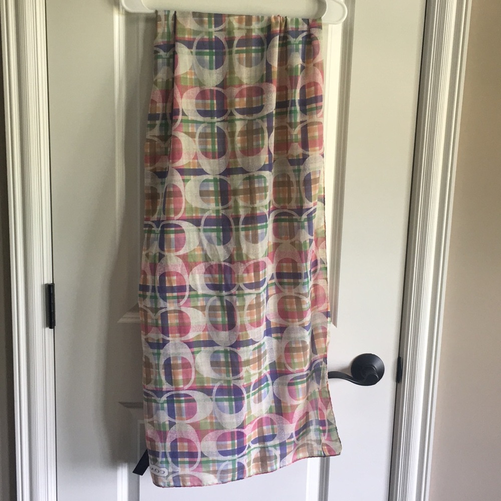 Plaid Signature C Coach Scarf